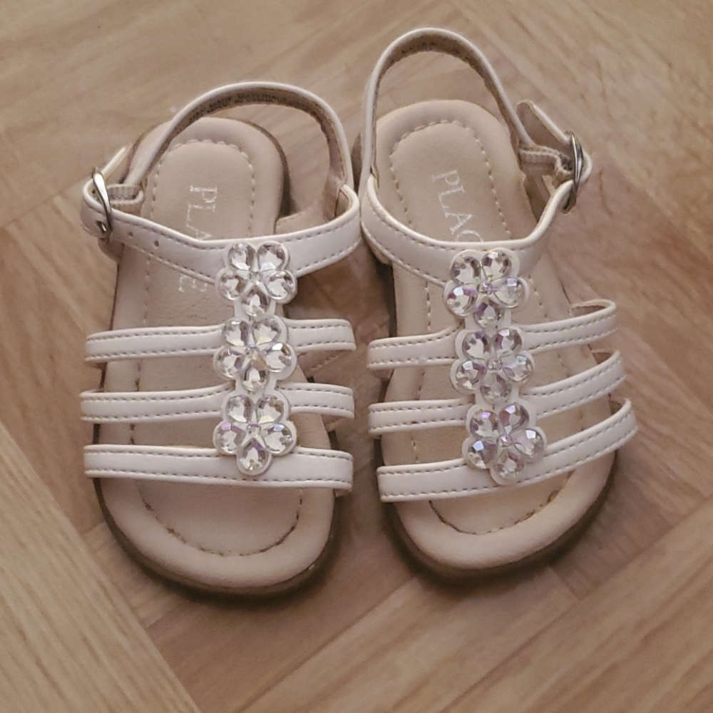 Girls white sandals